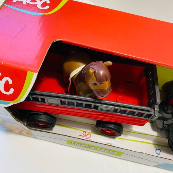 NEW Massey Ferguson Animal Tractor Trailer Horse Sound & Light Dickie/Simba/ABC - Picture 3 of 6